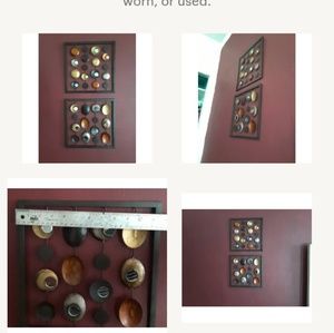 Metal Discs Wall Decor x2